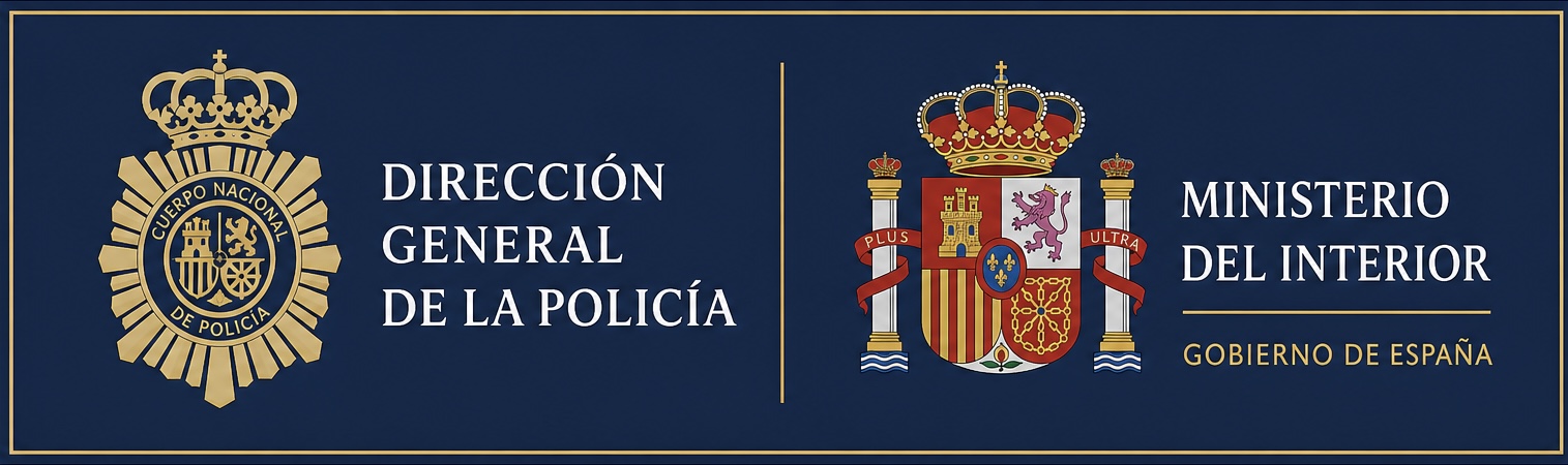 Habilitado por la Dirección General de la Policía y el Ministerio del Interior · Gobierno de España